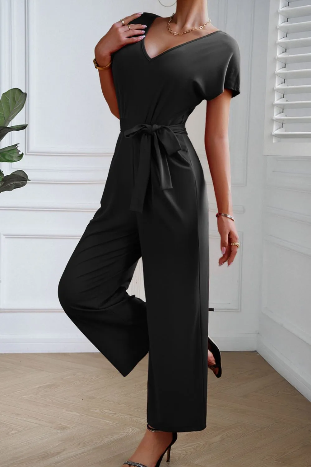 Women's Tie Waist Jumpsuit