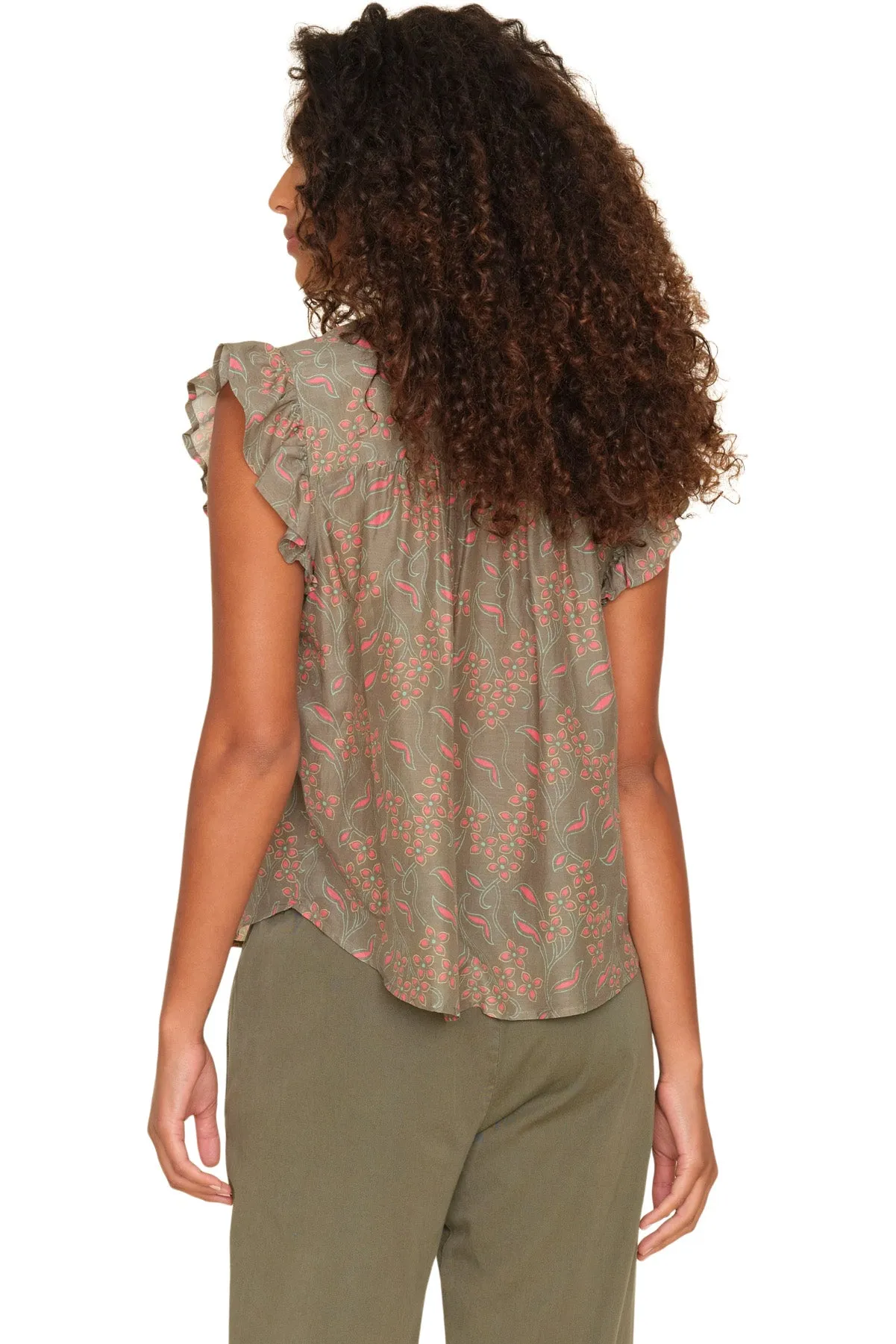 Xirena Bria Top in Olive Coral